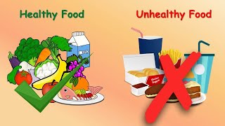 Healthy Food Unhealthy food Healthy Vs Unhealthy food Healthy Food Names Healthy Eating for kids [upl. by Mouldon]