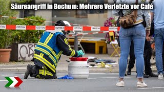 Säureangriff in Bochum Auch Einsatzkräfte verletzt [upl. by Anitnemelc]