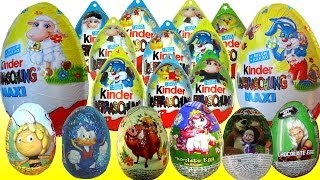 20 Kinder Surprise eggs Limited edition Easter eggs Mickey Mouse Disney Маша и Медведь my video [upl. by Pine]