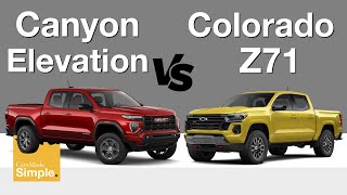 2023 Chevy Colorado Z71 vs GMC Canyon Elevation  Feature amp Pricing Breakdown [upl. by Walburga4]