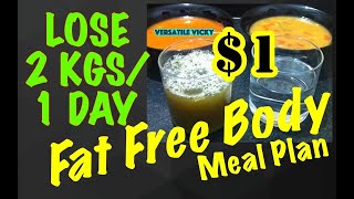 Fat Free Body Meal Plan  Lose 2Kg in a Day  Pumpkin Soup Diet Versatile Vicky [upl. by Etana]