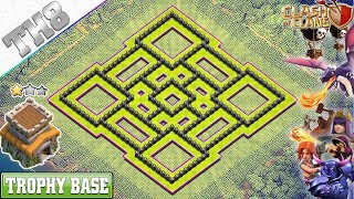 NEW BEST TH8 HybridTrophy Base 2022 with COPY LINK  COC Town Hall 8 Base Design  Clash of Clans [upl. by Marcell]