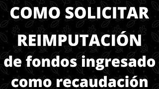 Cómo solicitar Reimputación SPOT de fondos de detracciones que han sido ingresados como recaudación [upl. by Yla]