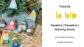 Tutorial paso a paso para coser el panel de cortar y coser del PESEBRE DE NAVIDAD de LA BLU [upl. by Callie]