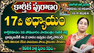 Ramaa Raavi  కార్తీక పురాణం 17వ అధ్యాయం  Ramaa Raavi Karthikamasam Karthika Puranam Day 17 Story [upl. by Nai972]