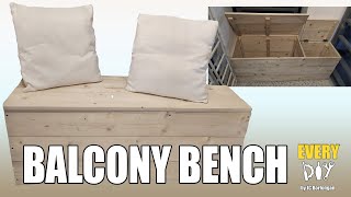 PAANO GUMAWA NG SIMPLENG BALCONY BENCH  PALOCHINA  PINEWOOD  HOW TO BUILD A BALCONY BENCH [upl. by Ahgiel]