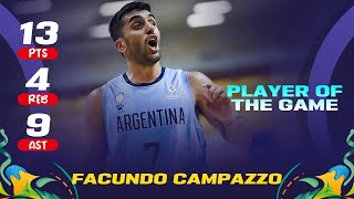 Facundo Campazzo 🇦🇷  13 PTS  9 AST  4 REB  Player of the Game vs Virgin Islands [upl. by Bunow]