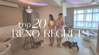 20 Renovation Regrets  Dont Make These Mistakes  HDB BTO 4Room Home Reno Singapore [upl. by Davon793]