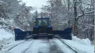 Snow plowing in Alps Northern Italy [upl. by Tamis316]