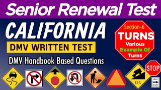 DMV Senior Written Test 2024  Turns Examples of Turns  DMV Permit Practice californiadmvtest [upl. by Ahsiri]