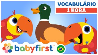 Desenhos Educativos para Crianças  aprender animais  ovos surpresa com Larry  BabyFirst Brasil [upl. by Enohpesrep]