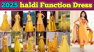 💛 2025 Haldi Function Dress Ideas  Latest Party Wear Haldi Dress Designs  2023 New Trending Suit [upl. by Naujet284]