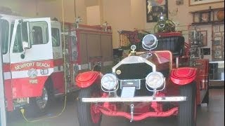 A Close look at 1920 American LaFrance Type 75 Fire Engine Balboa Island Newport Beach Fire Station [upl. by Ethelind]