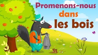 Promenonsnous dans les bois  Comptine avec gestes pour enfants et bébés avec les paroles [upl. by Packer493]