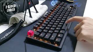 Tecware Phantom TKL Lubing and Typing Test Outemu Brown [upl. by Elehcor]