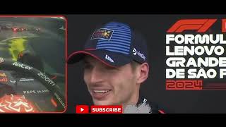 WINNER Max Verstappen Post race Interview  Brazil GP 2024 [upl. by Ahsinod]