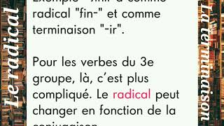 Le radical et la terminaison [upl. by Northrop]