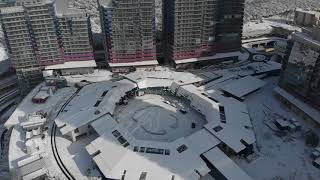 Winter In Maslak Istanbul Turkey 4K Shot  DJI Mavic Air Drone [upl. by Atnuahc]