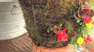 How to Make a Moss Hanging Garden Basket with Lisa [upl. by Tillie]