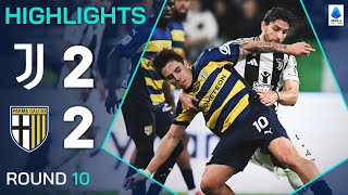 JUVENTUSPARMA 22  HIGHLIGHTS  Bianconeri pegged back in fourgoal thriller  Serie A 202425 [upl. by Abrahan815]