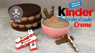 Kinder Riegel Tortencreme amp Frosting  Füllung  Schokofrosting [upl. by Niran]