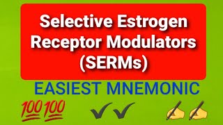 Selective Estrogen Receptor Modulators SERMs Mnemonic [upl. by Omle]