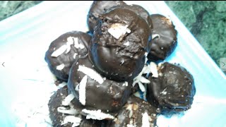 Chocolate Truffles  Chocolate  Coconut Ladoo Recipe by Meenakshi [upl. by Halimeda]