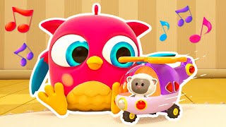 A new toy for Hop Hop and Peck Peck A music helicopter Full episodes of baby cartoons for kids [upl. by Chapa431]