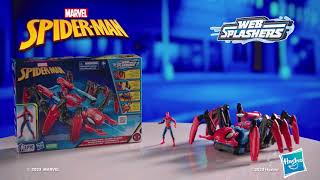 Marvel SpiderMan Web Splashers  Crawl N Blast Spider Vehicle [upl. by Nahtanohj]