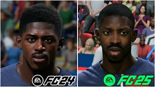 FC 24 Vs FC 25 Player Faces PSG [upl. by Cordier]