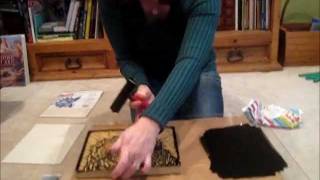 Lino Demo 4  How To Print a Linocut [upl. by Ozmo]