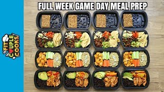 GAME DAY  FULL WEEK MEAL PREP  How to Meal Prep  Ep 74 [upl. by Naivaf151]