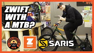 Saris H3 Smart Trainer Setup with my Mountain Bike for Zwift [upl. by Kreda955]