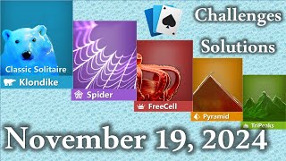 Microsoft Solitaire Collection November 19 2024 [upl. by Youngman]