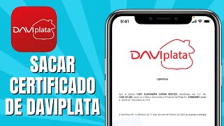 Cómo SACAR Certificado De DAVIPLATA  Descargar Un Certificado De Daviplata [upl. by Anatsirhc548]