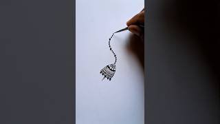 step by step jhumka mehndi design easy mehndi mehndidesign shorts youtubevideo [upl. by Kleper]