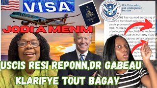 Flash flash 07 OCT 2024DR GABEAU FENK KLARIFYE LI😳USCIS RESI REPONN✈️TOUT MOUN AN GENERAL👂 [upl. by Asirak]