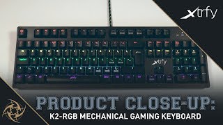 Product CloseUp K2RGB Mechanical Gaming Keyboard [upl. by Annabela]