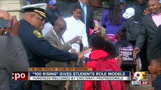 In West End and Avondale men suit up to inspire students on first day of school [upl. by Ahsiema]