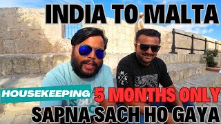 Malta Aane Ka Sapna Sach Ho Gaya  Houskeeping Job In Malta  Malta Work Visa [upl. by Stearn739]