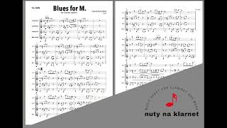 Blues for M  Clarinet Quartet  Music Sheet [upl. by Igenia]