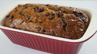 Dont Waste Overripe Bananas Super Moist Banana Chocolate Chip Bread [upl. by Yasmeen]