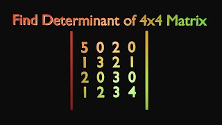 How to find determinant of 44 Matrix [upl. by Esinev]