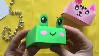 ★ Schattig DOOSJE vouwen met PAPIER ★ Origami Easy  Knutselen met papier  DIY Origami box [upl. by Nelan]