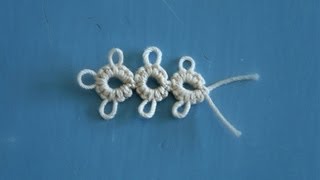 Needle Tatting  Split Rings SR in Needle Tatting by RustiKate [upl. by Wiskind]