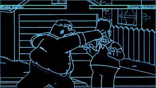 Peter Griffin vs Homer Simpson with healthbars Vocoded to Gangstas Paradise [upl. by Norha22]