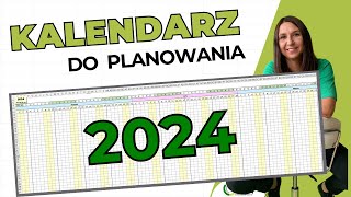 Kalendarz w Excelu do planowania pracy i zadań 2024  Arkusze Google [upl. by Ellebanna]