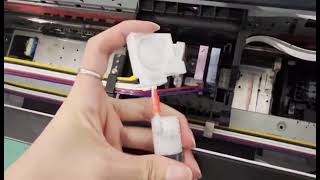 How to replace new ink sac bag of ACHI A3 R1390 L1800 Roll DTF Printerdtfprinter [upl. by Agem955]