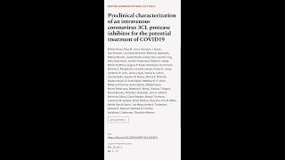 Preclinical characterization of an intravenous coronavirus 3CL protease inhibitor for  RTCLTV [upl. by Aneehsyt146]