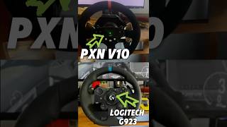 PXNV10 Vs Logitech G923 Wheel Review gamingshorts [upl. by Ateekan]